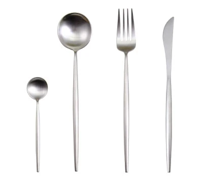 4-Piece 304 Stainless Steel Cutlery Set with Slim Balanced Handles