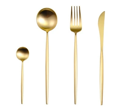 4-Piece 304 Stainless Steel Cutlery Set with Slim Balanced Handles
