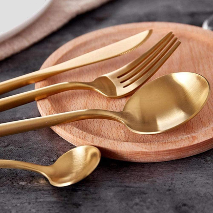 4-Piece 304 Stainless Steel Cutlery Set with Slim Balanced Handles