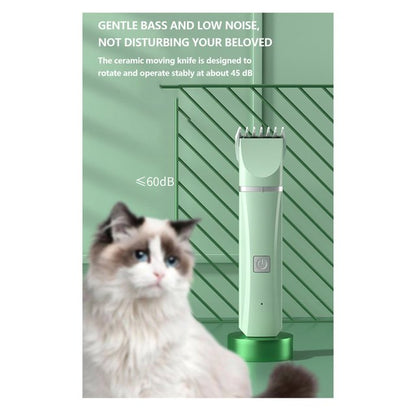 4-in-1 Pet Grooming Clipper with Quiet Motor and Nail Grinder