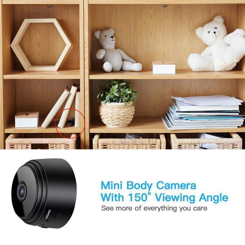 480p Magnetic WiFi Mini Camera with Night Vision and 360° Mount