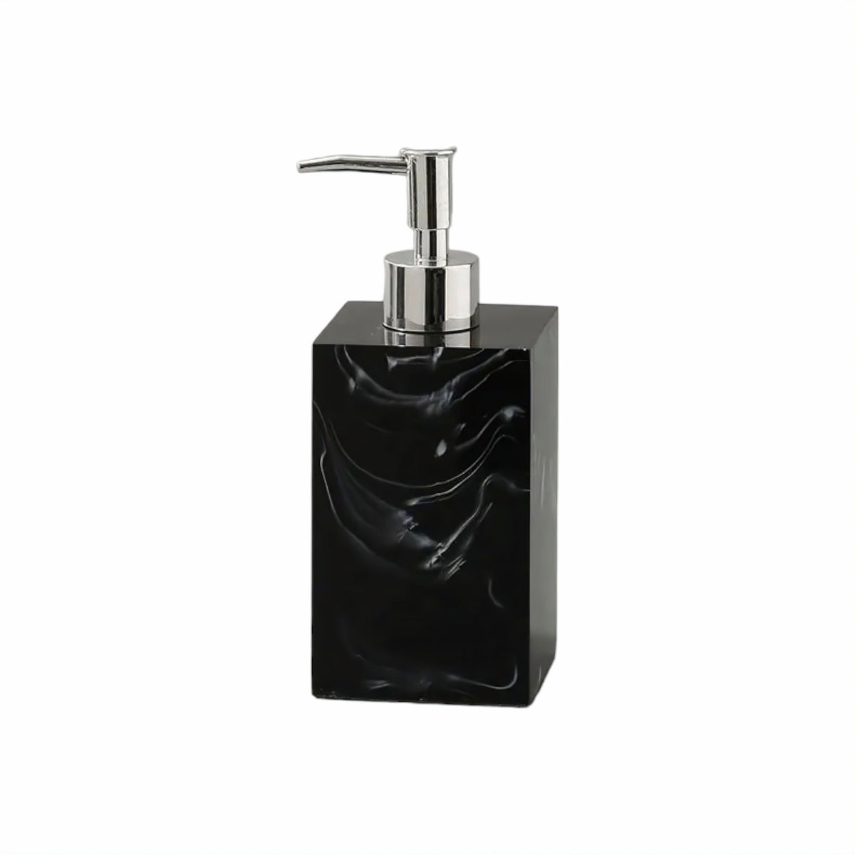 5-Piece Black Marble Resin Bathroom Accessory Set