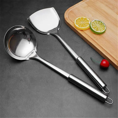 5-Piece Stainless Steel Kitchen Utensil Set with Ergonomic Handles
