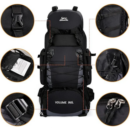 90L Hiking Backpack - Waterproof, Lightweight & Comfortable