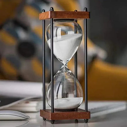 60 Minute Sand Timer Elegant Hourglass Time Management Decor Clock