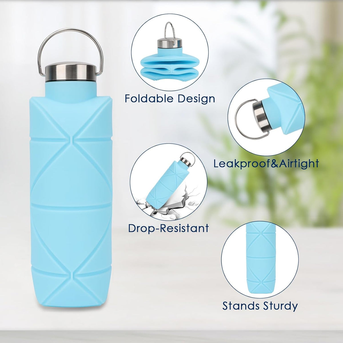 Collapsible Water Bottle – 750 ML, Leak-Proof & Eco-Friendly