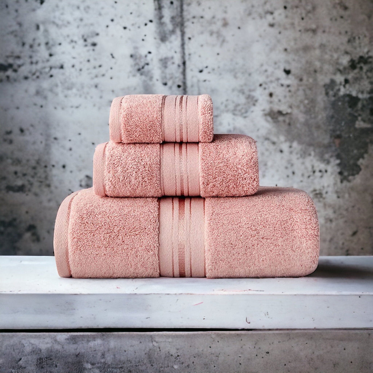 700 GSM Egyptian Cotton Towel Set with Washcloth, Hand Towel and Bath Towel