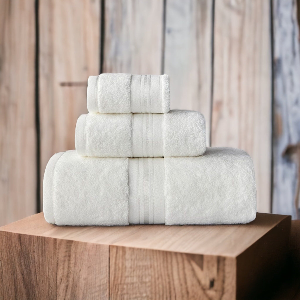 700 GSM Egyptian Cotton Towel Set with Washcloth, Hand Towel and Bath Towel