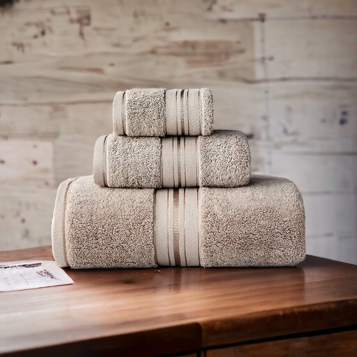 700 GSM Egyptian Cotton Towel Set with Washcloth, Hand Towel and Bath Towel