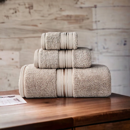 700 GSM Egyptian Cotton Towel Set with Washcloth, Hand Towel and Bath Towel