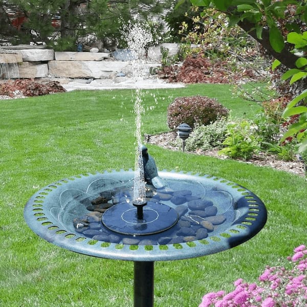 Solar Bird Bath Fountain with Circulating Water Feature for Relaxing Garden Decor