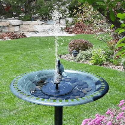 Solar Bird Bath Fountain with Circulating Water Feature for Relaxing Garden Decor