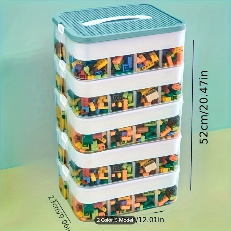 Stackable Storage Organizer Box with Lid for Toys Snacks Crafts and Everyday Essentials