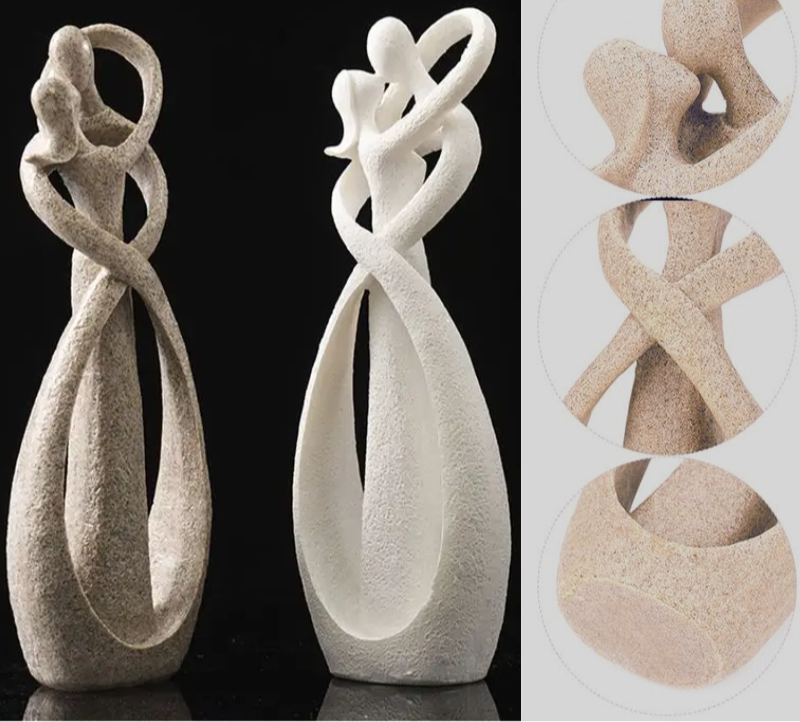 Abstract Embrace Figurine for Elegant Home Decor and Meaningful Gifting