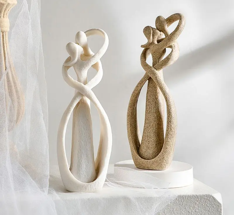 Abstract Embrace Figurine for Elegant Home Decor and Meaningful Gifting