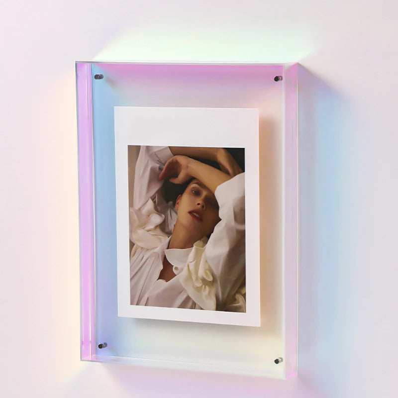 Acrylic Photo Frame – Transparent Colourful Design for Photos and Art Prints