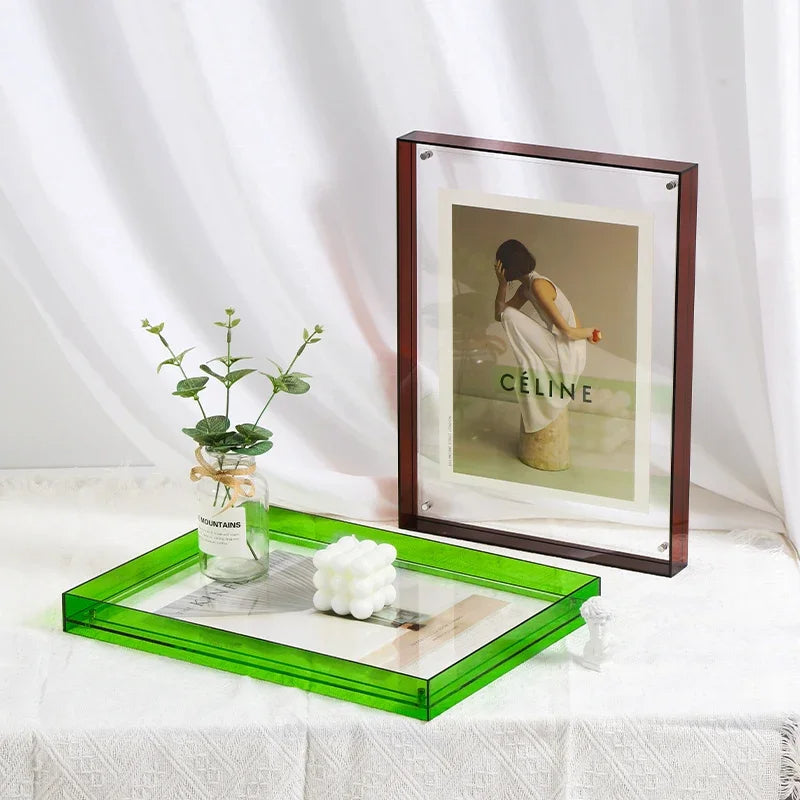 Acrylic Photo Frame – Transparent Colourful Design for Photos and Art Prints