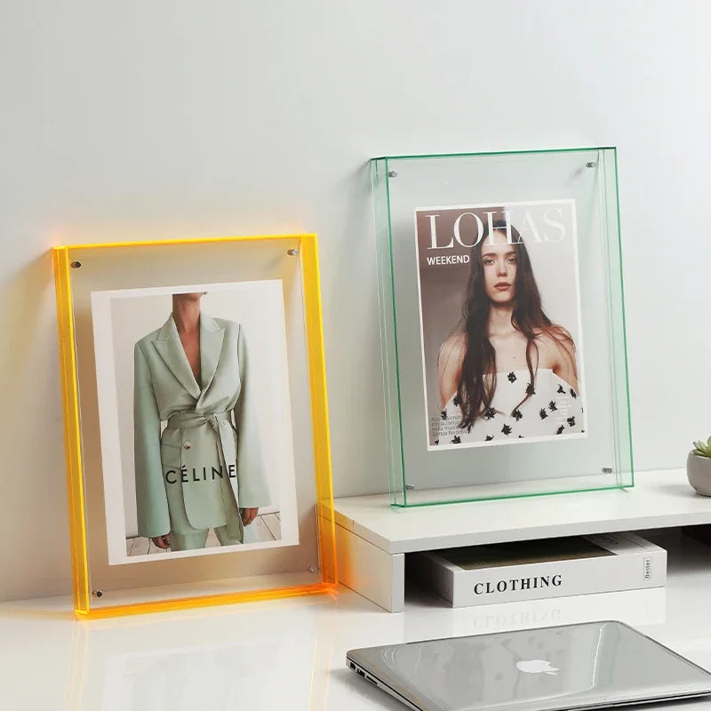 Acrylic Photo Frame – Transparent Colourful Design for Photos and Art Prints