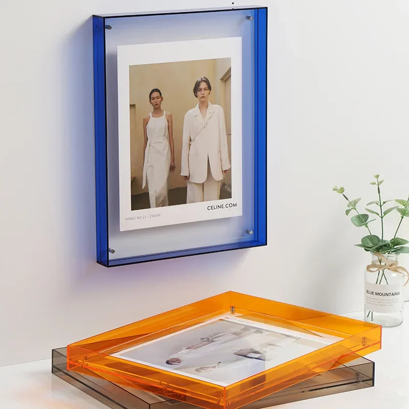 Acrylic Photo Frame – Transparent Colourful Design for Photos and Art Prints