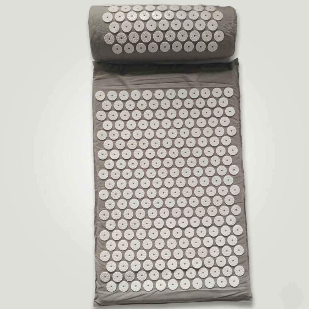 Acupressure Therapy Mat Set with Neck Support Cushion and Spike Discs