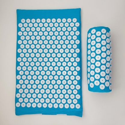 Acupressure Therapy Mat Set with Neck Support Cushion and Spike Discs