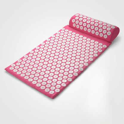 Acupressure Therapy Mat Set with Neck Support Cushion and Spike Discs
