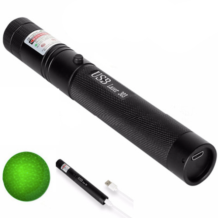 Adjustable Aluminium Laser Pointer with USB Rechargeable Battery