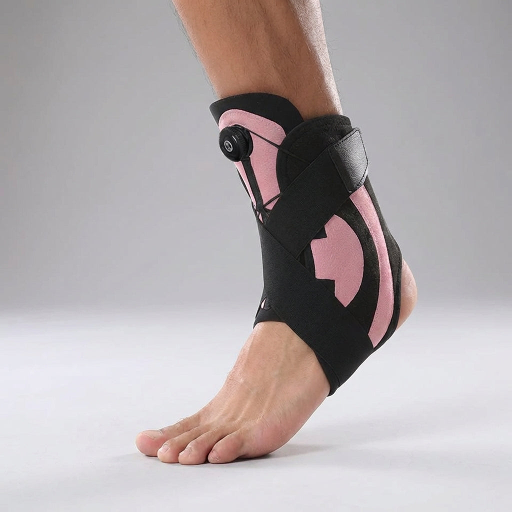 Adjustable Ankle Support Wrap with Spring Structure and Elastic Strap