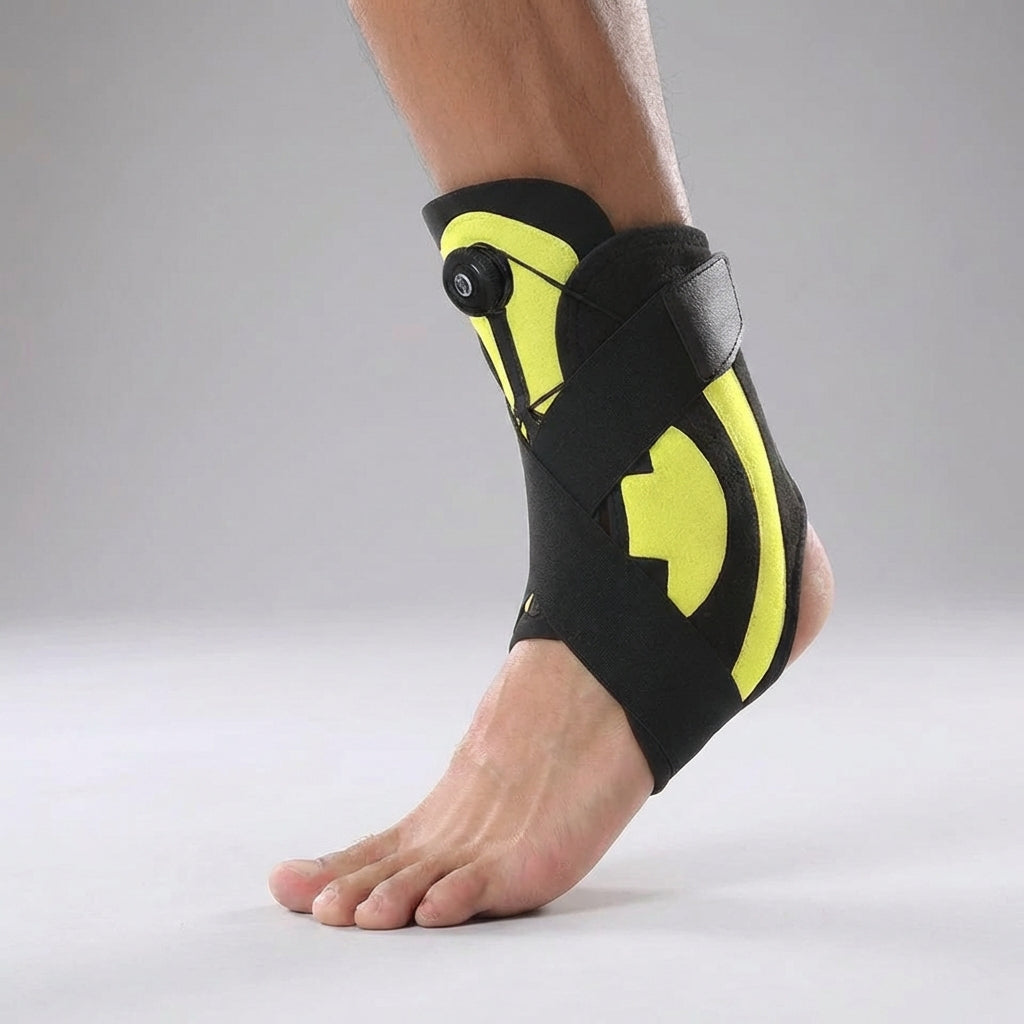 Adjustable Ankle Support Wrap with Spring Structure and Elastic Strap