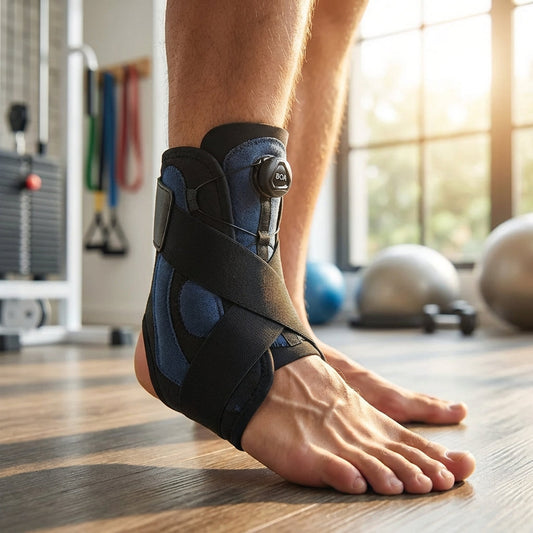 Adjustable Ankle Support Wrap with Spring Structure and Elastic Strap