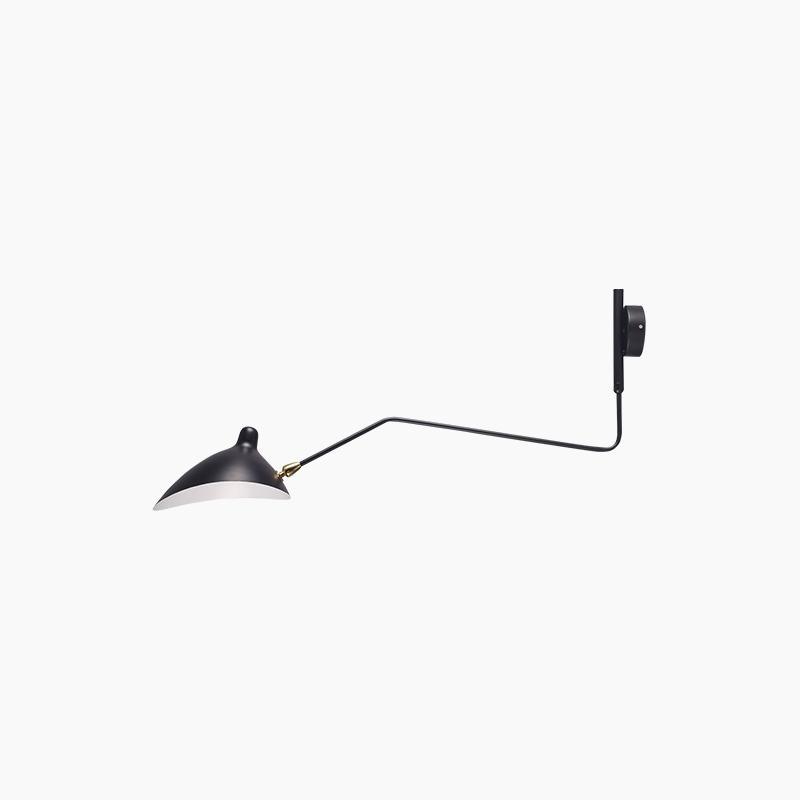 Adjustable Arm Metal Wall Sconce with LED Lighting in Black or White
