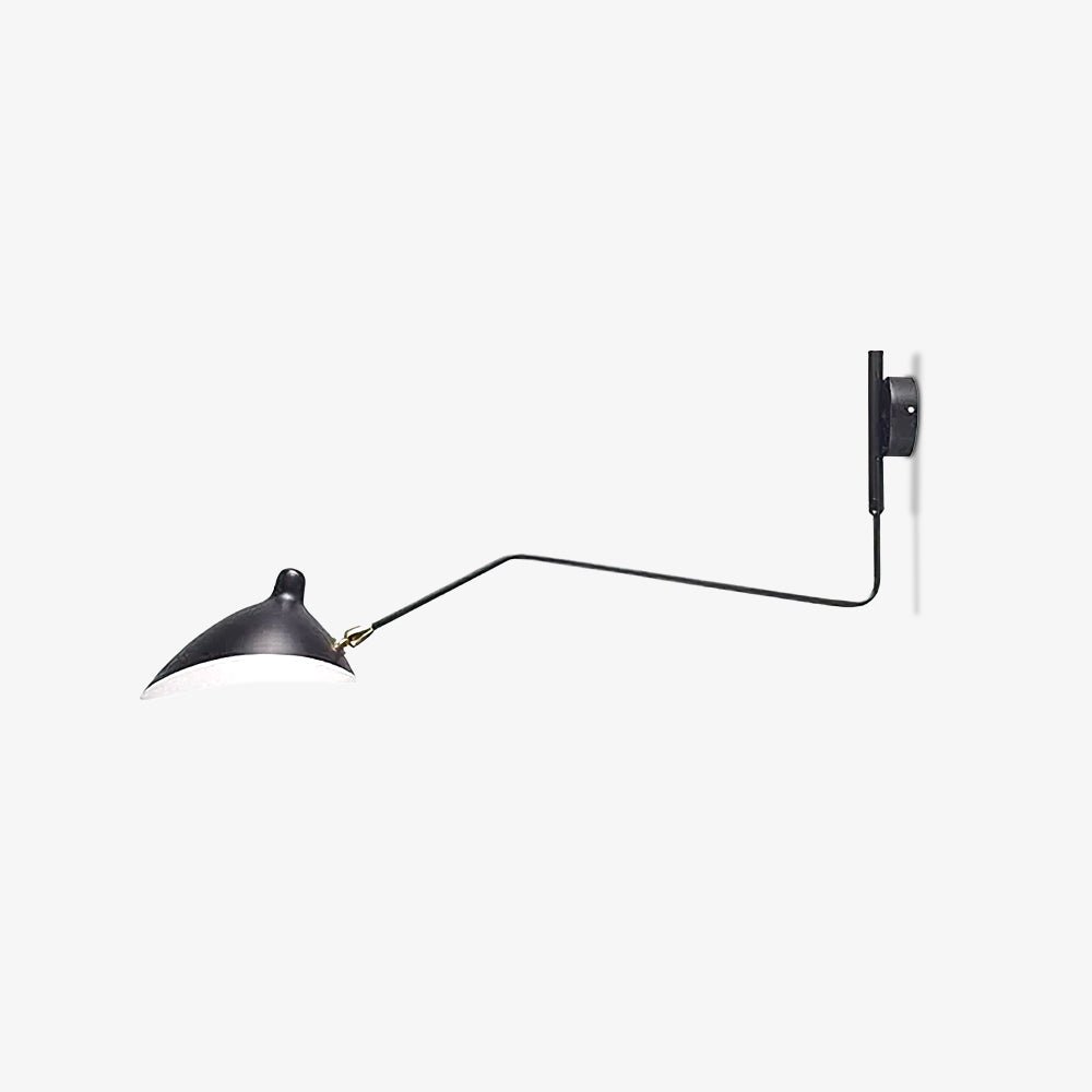 Adjustable Arm Metal Wall Sconce with LED Lighting in Black or White