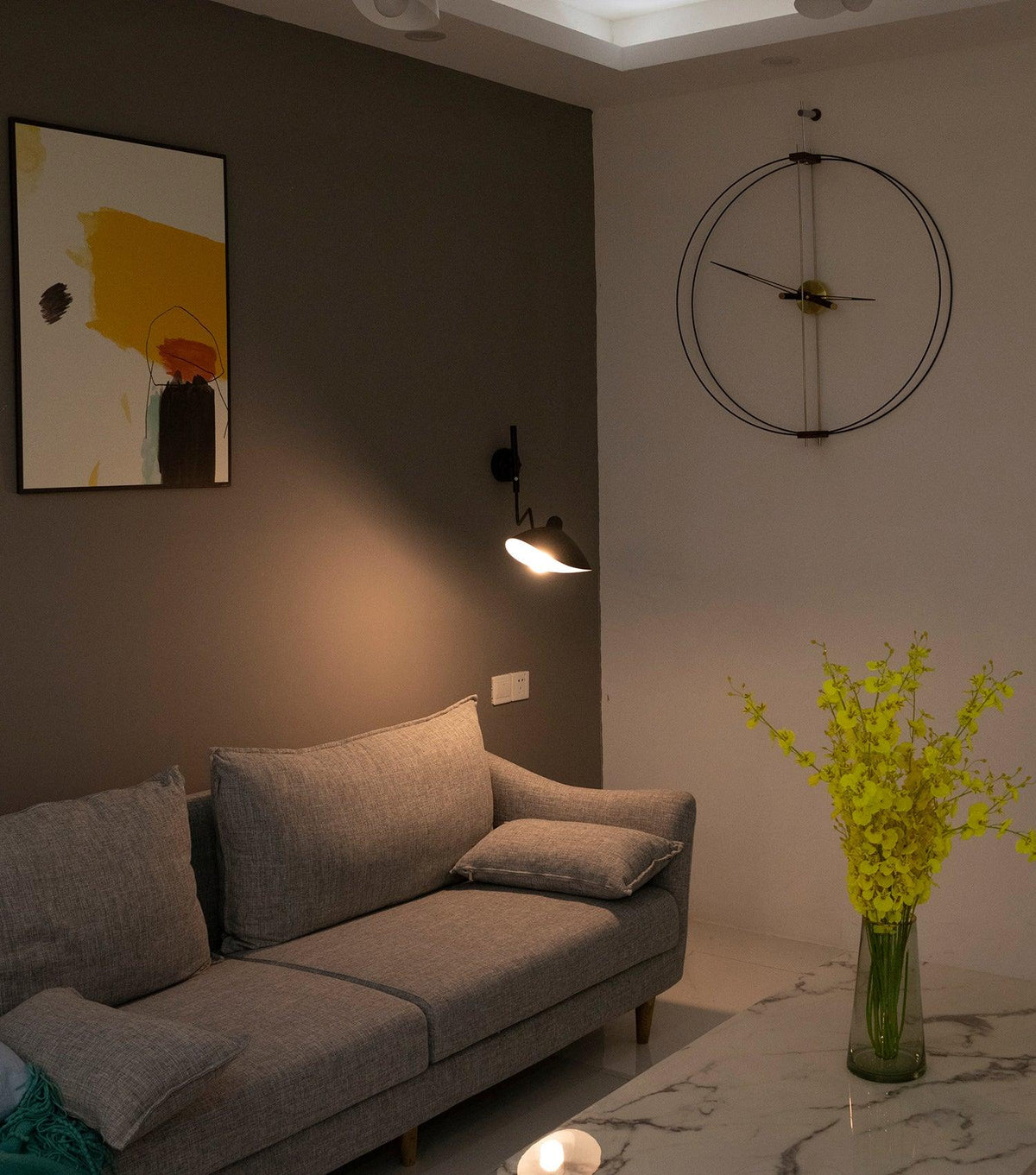 Adjustable Arm Metal Wall Sconce with LED Lighting in Black or White