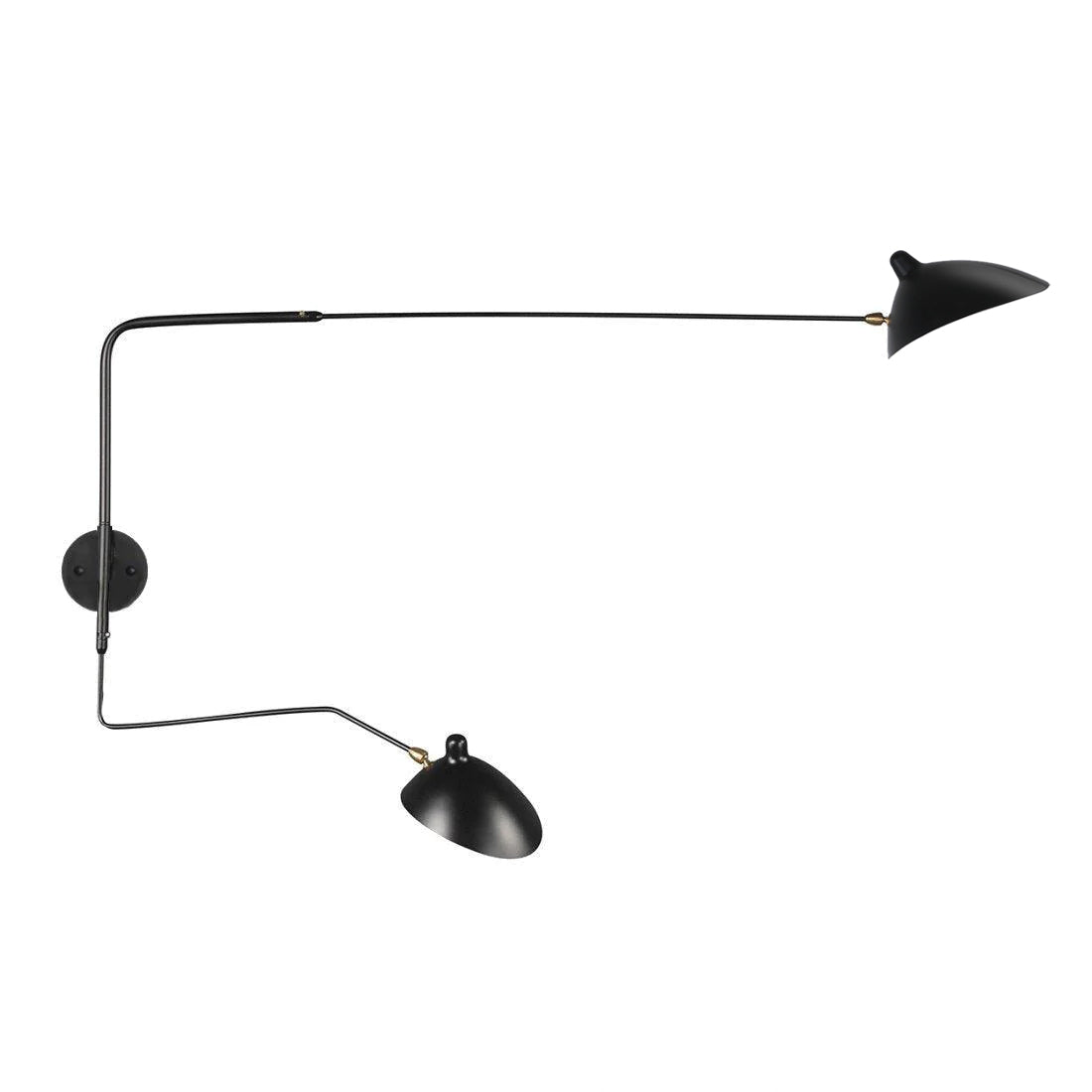 Adjustable Arm Metal Wall Sconce with LED Lighting in Black or White
