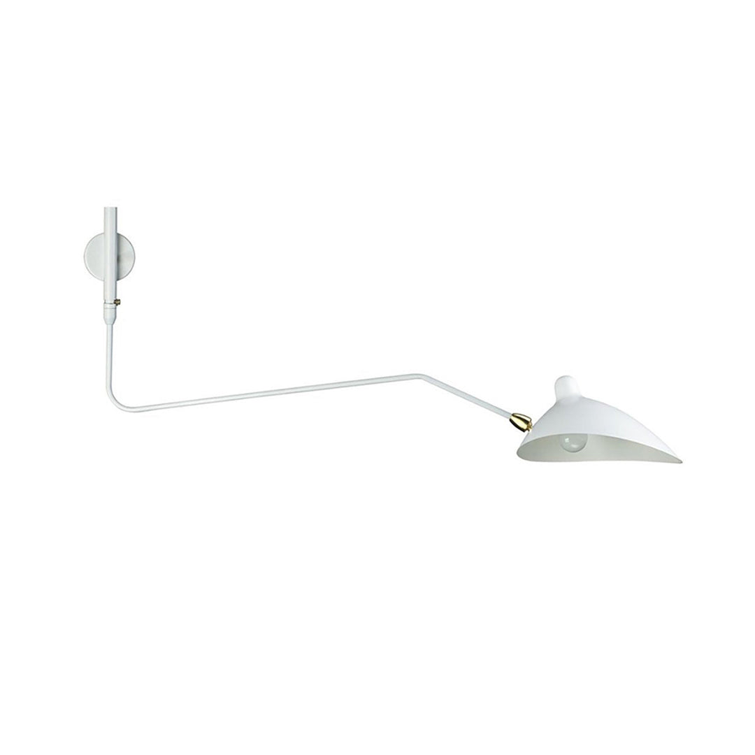 Adjustable Arm Metal Wall Sconce with LED Lighting in Black or White