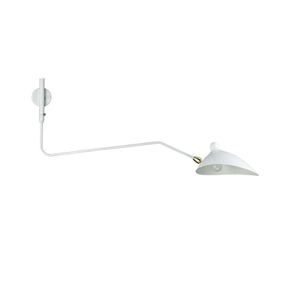 Adjustable Arm Metal Wall Sconce with LED Lighting in Black or White