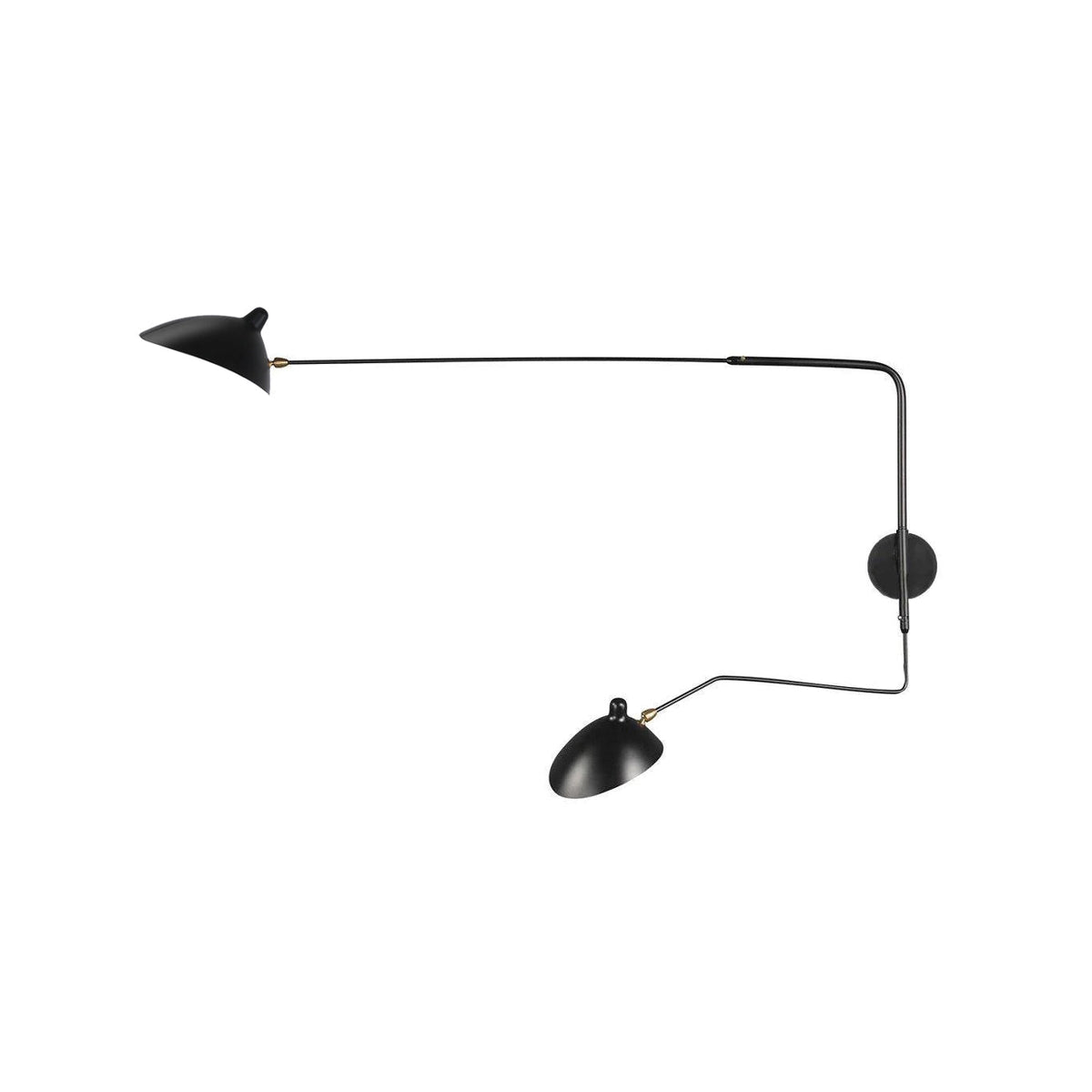 Adjustable Arm Metal Wall Sconce with LED Lighting in Black or White