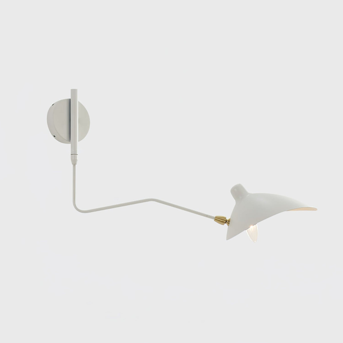 Adjustable Arm Metal Wall Sconce with LED Lighting in Black or White
