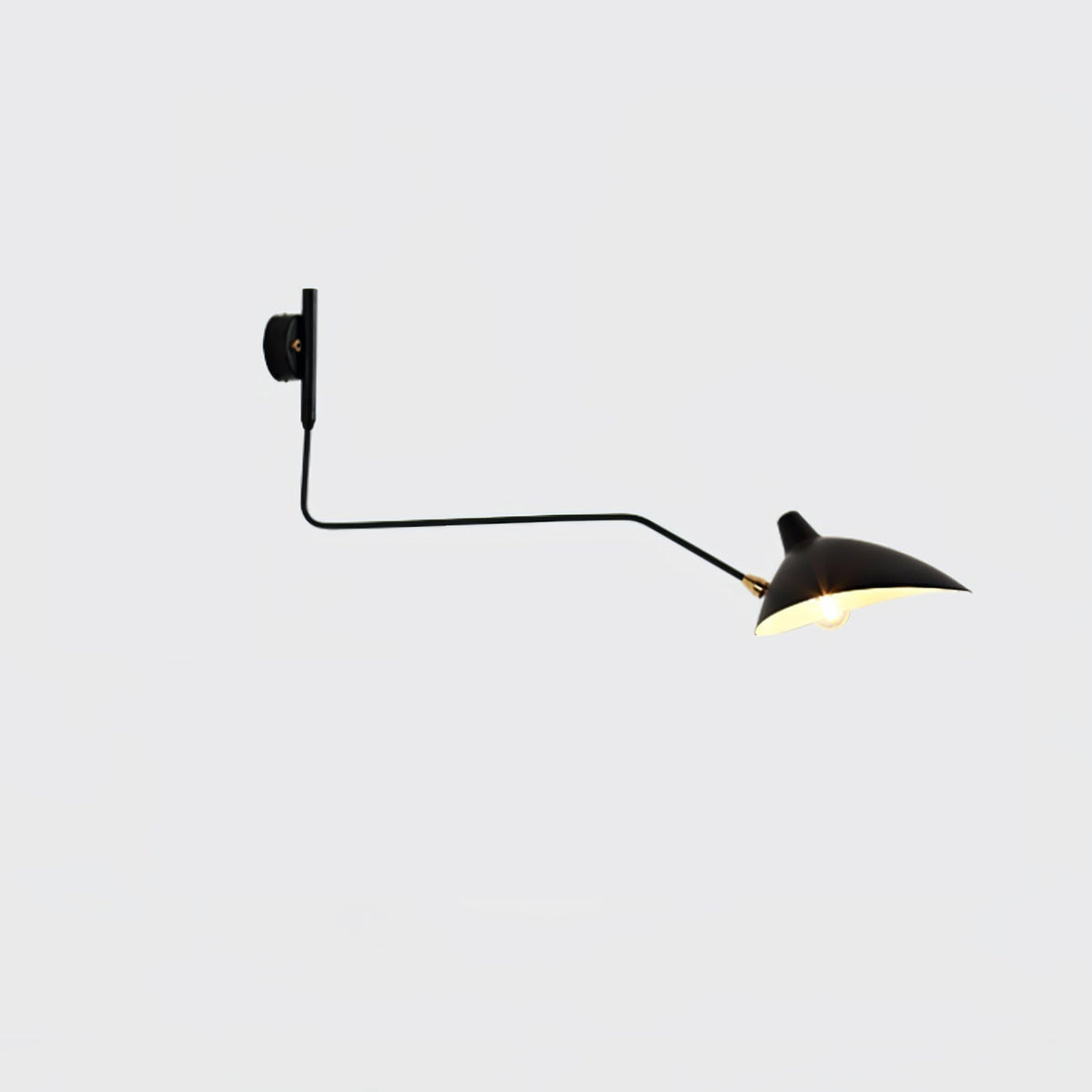 Adjustable Arm Metal Wall Sconce with LED Lighting in Black or White