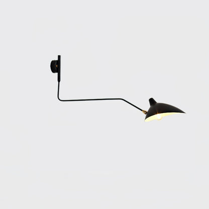 Adjustable Arm Metal Wall Sconce with LED Lighting in Black or White