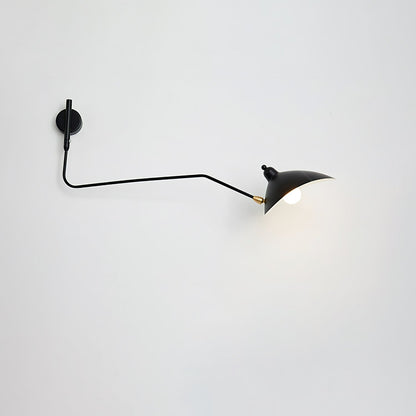 Adjustable Arm Metal Wall Sconce with LED Lighting in Black or White