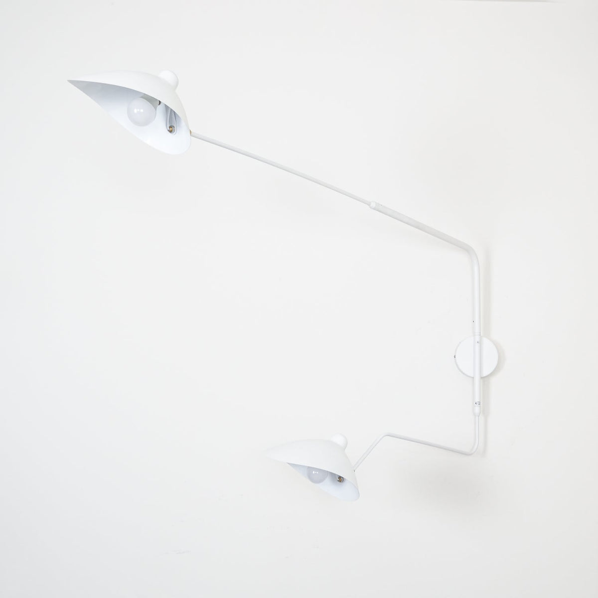 Adjustable Arm Metal Wall Sconce with LED Lighting in Black or White