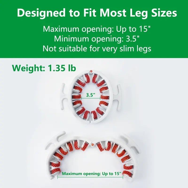 Adjustable Body Massage Roller with 360° Massage Rings and Removable Handle