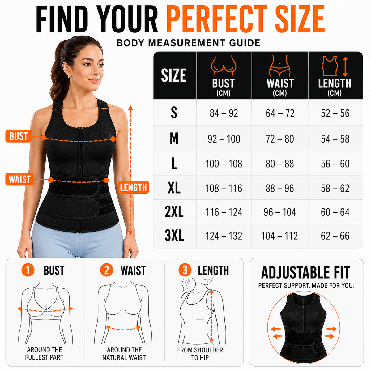 Adjustable Clavicle Posture Brace with Upper Back Waist Support and Breathable Neoprene