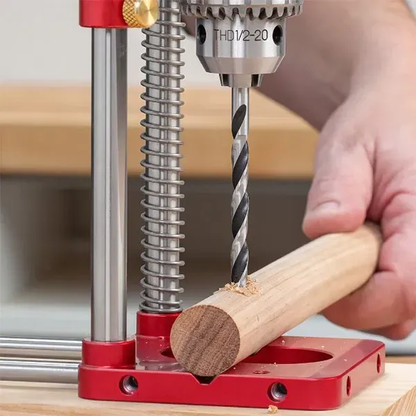Adjustable Drill Press Guide for Handheld Drills, Portable Woodworking Jig