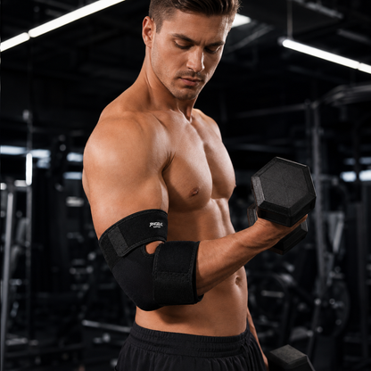 Adjustable Elbow Compression Brace with Mercerised Fabric