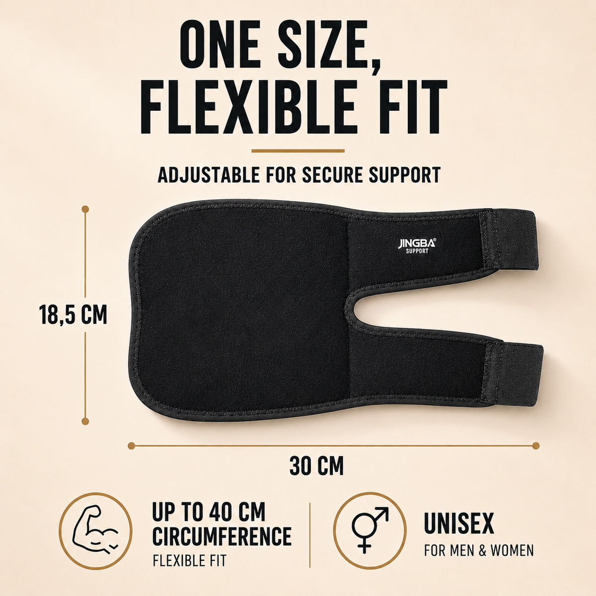 Adjustable Elbow Compression Brace with Mercerised Fabric