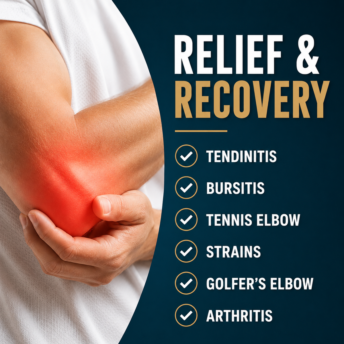 Adjustable Elbow Compression Brace with Mercerised Fabric