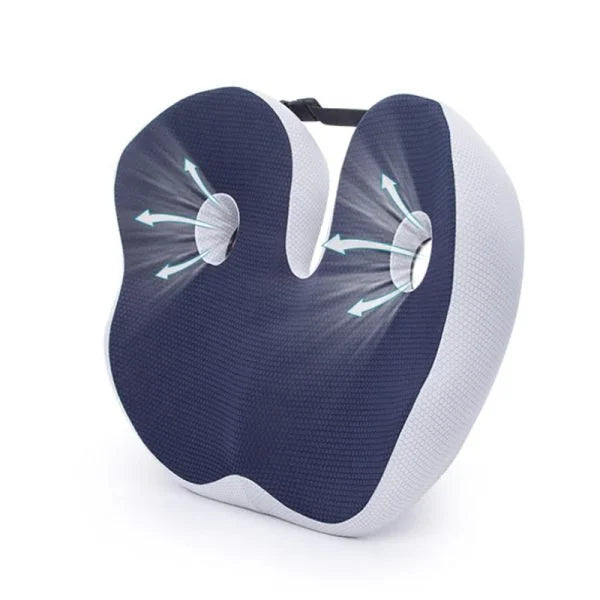 Adjustable Memory Foam Seat Cushion with Ergonomic Sit Bone Support