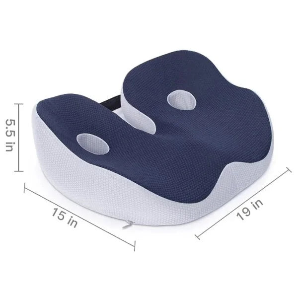 Adjustable Memory Foam Seat Cushion with Ergonomic Sit Bone Support